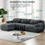 Canapé modulaire en L doux et moelleux en tissu moelleux avec repose-pieds, pouf 32D haute densité avec coussins décoratifs, aucun assemblage requis-1359421709
