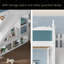 Grand lit mezzanine avec tablettes et armoire de rangement, lits mezzanine en bois massif avec glissières amovibles et échelles, aucune boîte à ressorts nécessaire-797432076