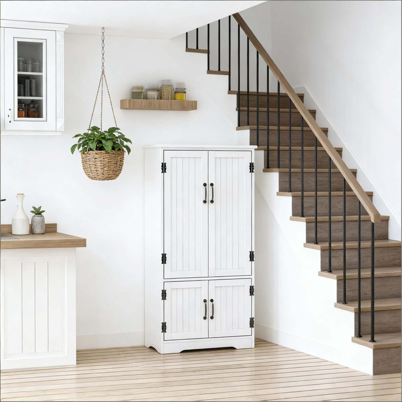 Armoire de cuisine autoportante avec rangement réglable et flexibilité multi-scène