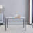 Helsea Glass Top Metal Base Dining Table-700535868