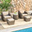 Fauteuil de jardin pivotant Cambelle avec coussins-1436701841-1436701846