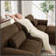 Canapé RSF en velours côtelé avec 1 coussin - brun-888023442-888023443