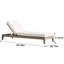 Chaise longue d'extérieur inclinable en teck
