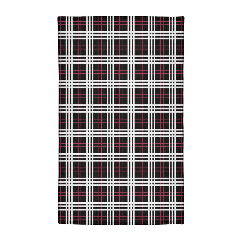 Tapis noir à carreaux, Rectangle 5 pi x 7 pi