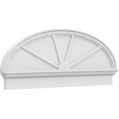 54"W x 20-3/8"H x 2-3/4"P Elliptical 4 Spoke Architectural Grade PVC Combination Pediment