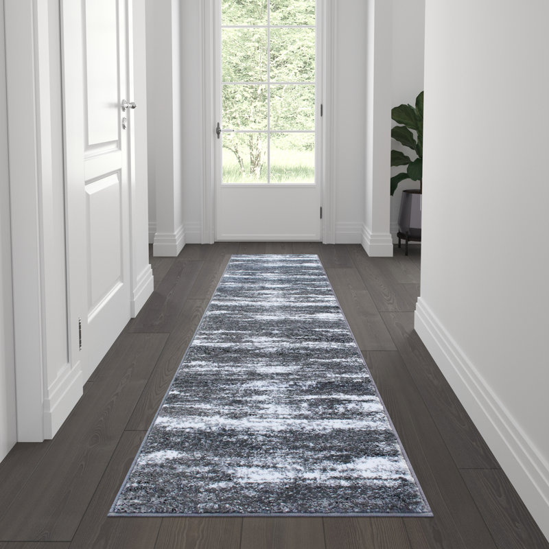 Tapis intérieur à motif abstrait tourbillonnant Aarley-Ray, Rectangle 5 pi x 7 pi