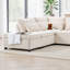 Canapé-lit modulaire en L Chenillaire, canapé convertible en chenille à 6 places avec accoudoirs de charge et repose-pieds à double usage-1097008848