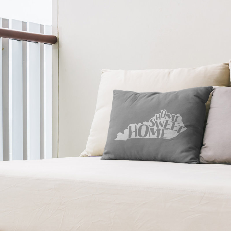 Outdoor Reversible Throw Pillow, Gray, Kentucky