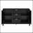 Sideboard with Wave Design - 3 Adjustable Shelves, 3 Drawers & Soft-Close Doors, Storage Console Table with Metal Handles, Suitable for Study, Hallway and Living Room-1141832142