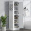 Grande armoire de rangement autoportante avec crochet et tablette réglable-1120864423