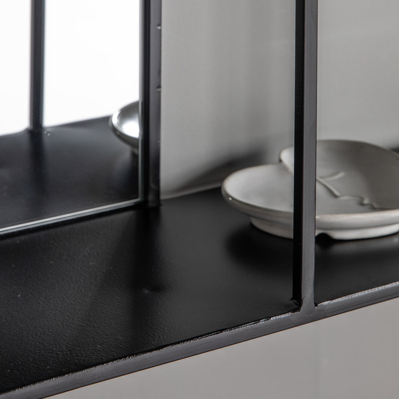 Ellymae Metal Wall Mirror with Shelves