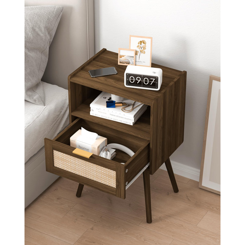 40cm W Manufactured Wood Bedside Table