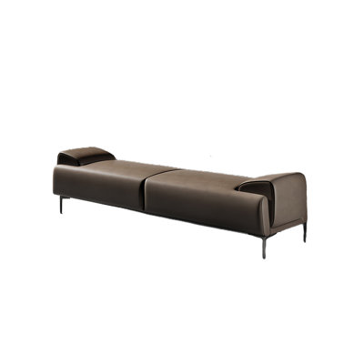 Banc rembourré en cuir Thayn