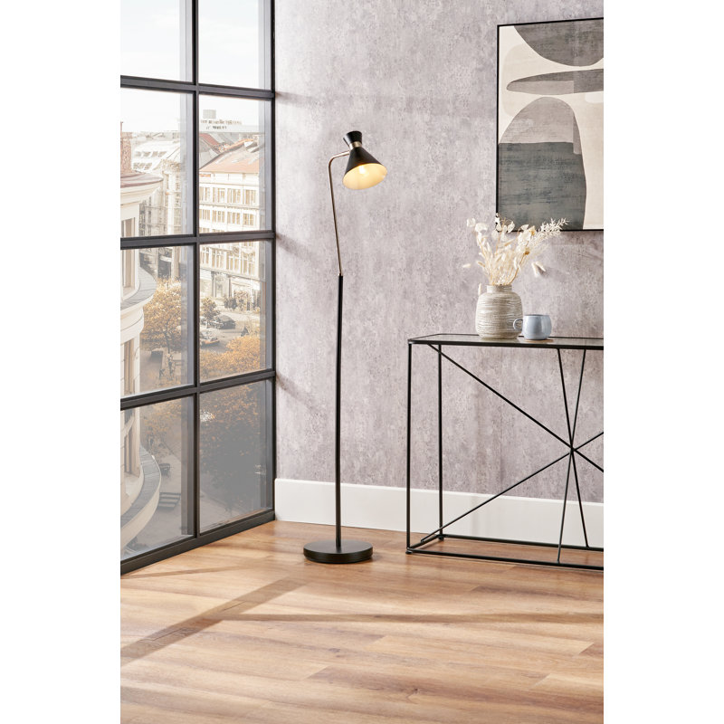 Benedict Task Floor Lamp, Black, Black