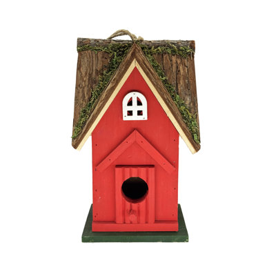 Red Timber Roof Birdhouse