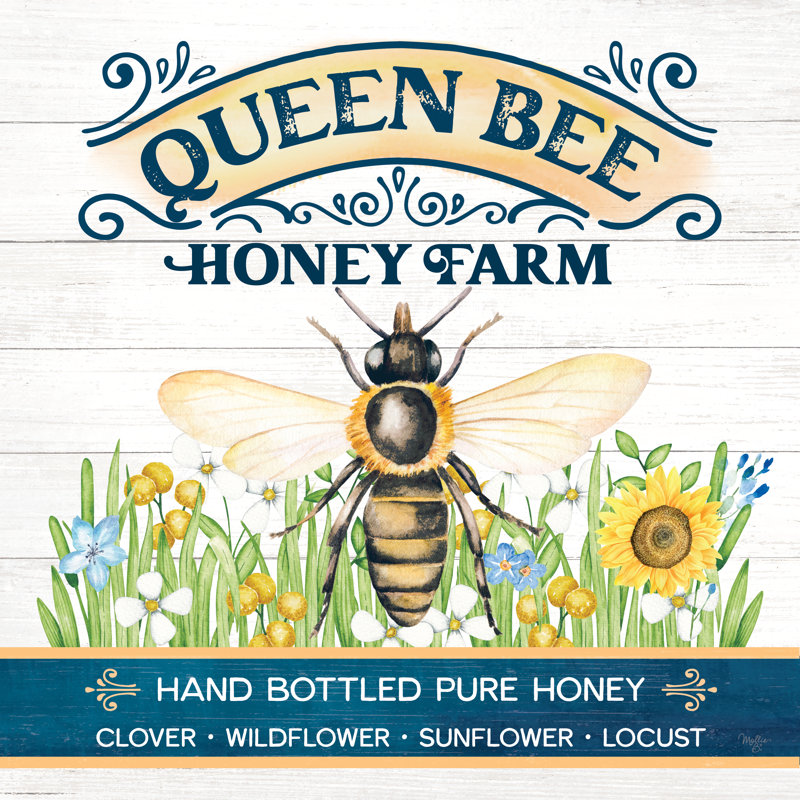 «Queen Bee Honey Farm» par Mollie B., Canevas, Pas de tapis, H 30 po x l 30 po