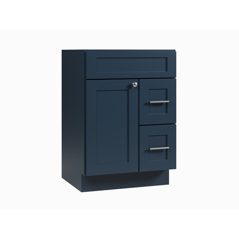 Base de meuble-lavabo simple 24 po seulement, Bleu