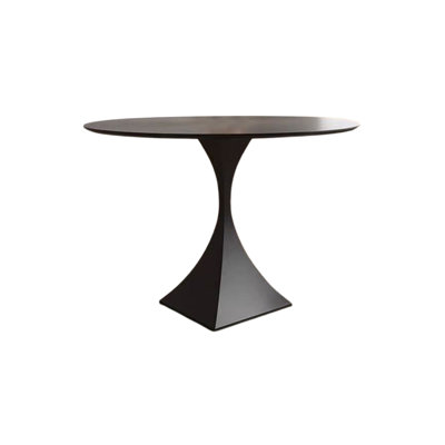 Black Round Sintered Stone tabletop Dining Table