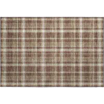 Premium Machine Washable Cerrito AMF563 Chocolate Rug