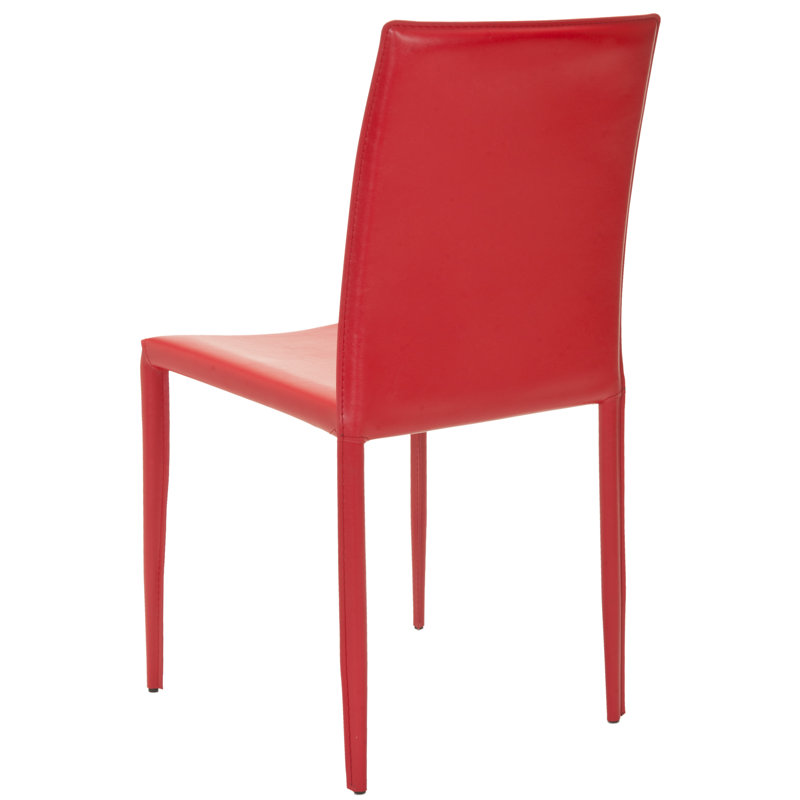 Dous 18.9'' H Upholstered Parsons Chair, Red