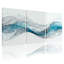 Ensemble de 3 tableaux abstraits sur toile tendue, motif vague-38031830