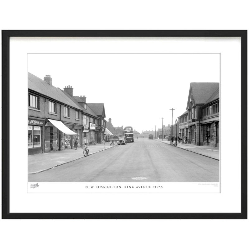 New Rossington, King Avenue C1955 - Single Picture Frame Print, 40cm H x 50cm W x 2.3cm D