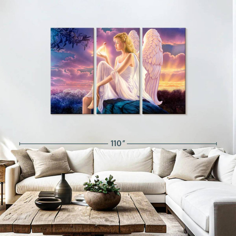 Crépuscule Leisha Angel I, H 48 po x l 74 po
