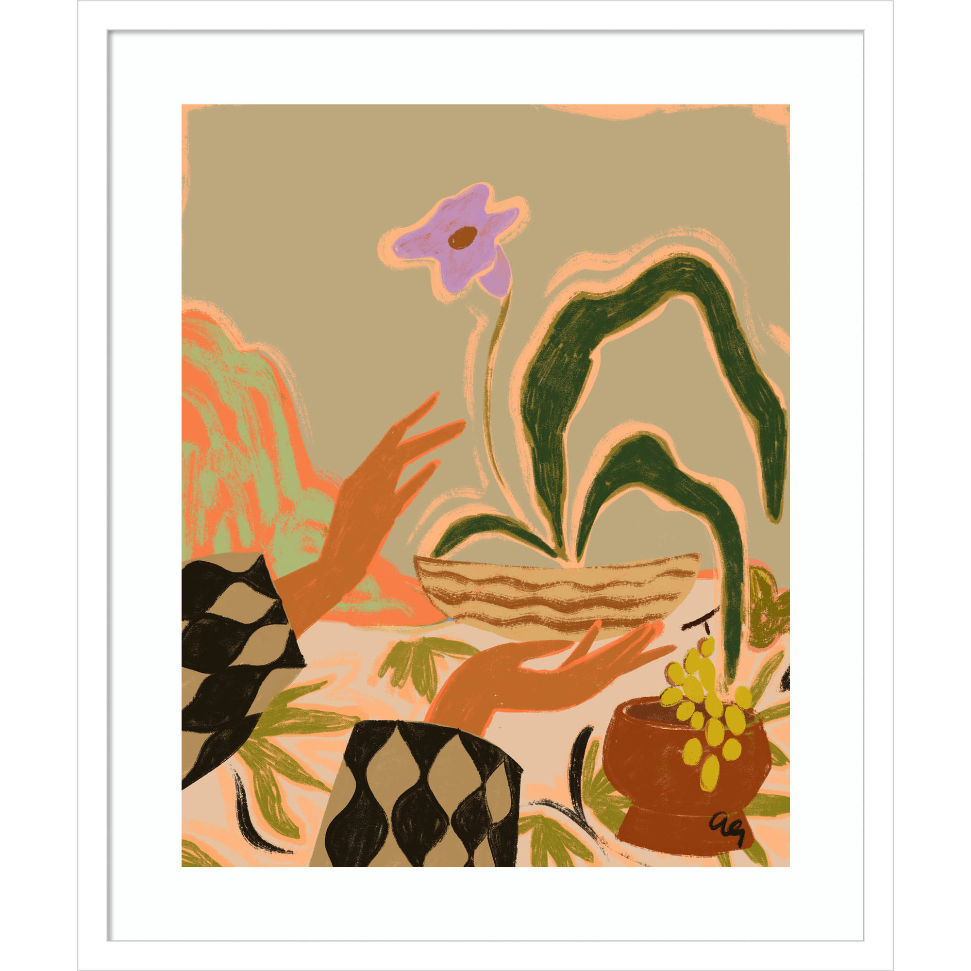 The Power Of One by Arty Guava Wood Framed Wall Art Print, White , 25" H x 21" W