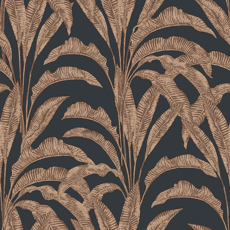 Papier peint luxueux Luxe Palm, Orange