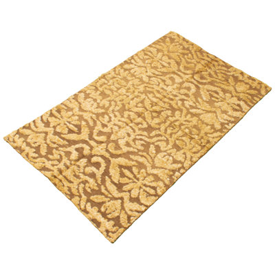 Tapis décoratif en laine noué à la main de conception unique 5 pi 3 po x 8 pi 3 po Bronislava noué à la main