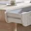 Table basse avec plateau en faux marbre, table basse avec tiroir cannelé, table basse