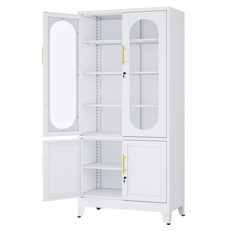 Modern style metal cabinet, White