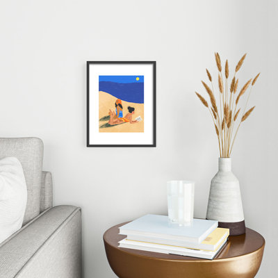 «Gigi Rosado Summer on the beach», reproduction d'art encadrée