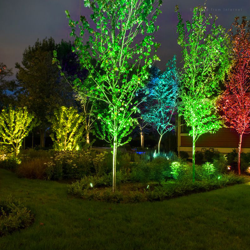 Orateur RGB LED Landscape Wall Wash Lighting, Colour Changing Low Voltage Landscape Lights