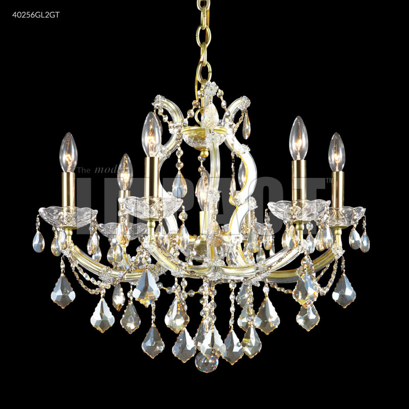 Maria Theresa 7 - Light Chandelier, Silver, Golden Teak, Chinese (K9)