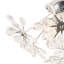 Plafonnier semi-encastré moderne à 4 lumières en forme de fleur de cristal de pissenlit