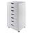Barakha White Finish Accent Chest with 7- drawer, 35.35'' H X 19.21'' W X 15.98'' D-533600666