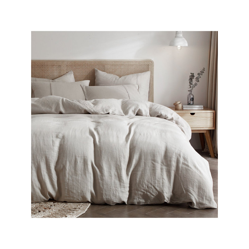 Lived in Look Linen Duvet Cover Set, 100% Pure French Linen Made