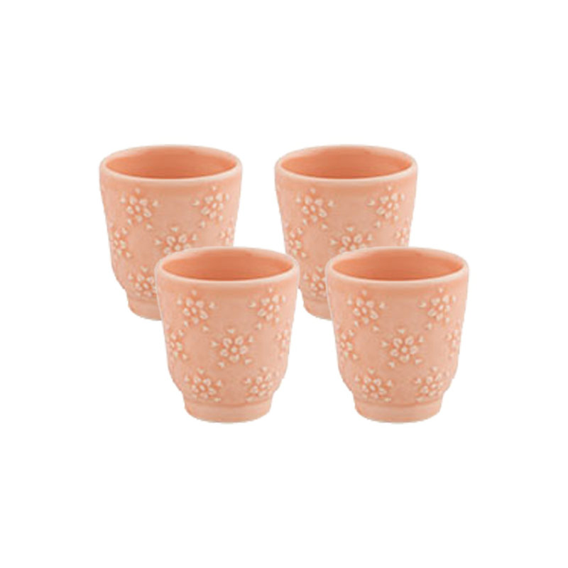 Flora Earthenware Espresso Cup, Pink