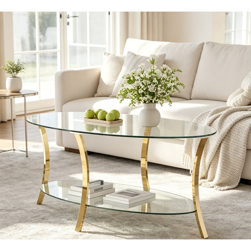 Table basse Minimalist, Doré