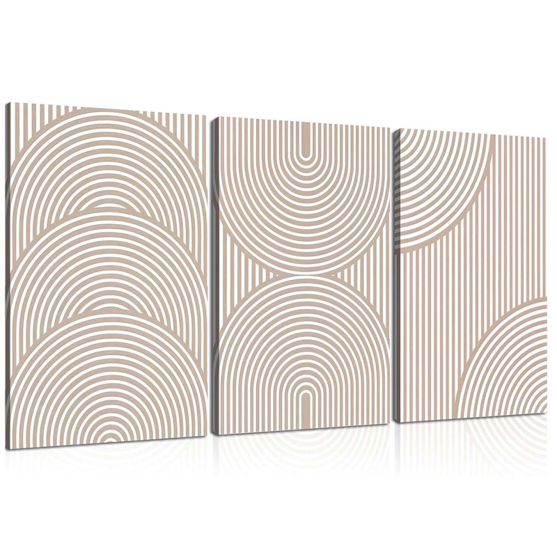 3 Piece Wrapped Canvas Print, 40 cm H x 90 cm W