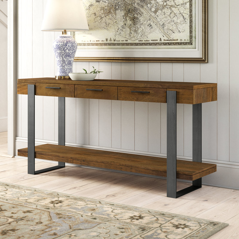 Ashley 68'' Solid Wood Top Console Table