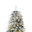 Ensemble de 3 pièces de Noël enneigées enneigées: arbre, avec 370 lumières DEL jaunes chaudes pour s'amuser en famille dans la neige Décor: lumières, météo - Structure