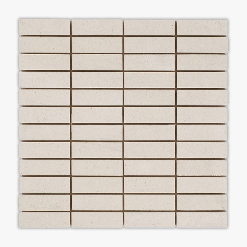 Champagne Honed 1x3 Bar Limestone Mosaic