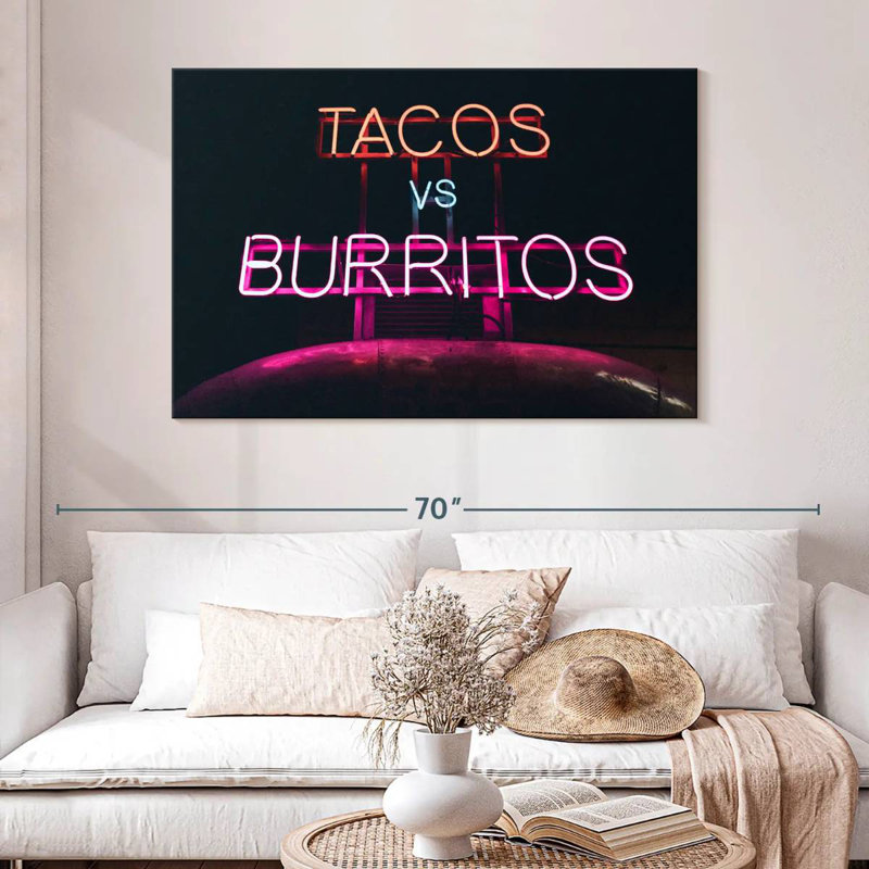 Tergel Tacos Versus Burritos, 32" H x 48" W