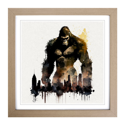 King Kong Watercolour No.1 - Framed Print