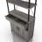 Elm 73.6"H Wood Storage Bookcase with Drawers