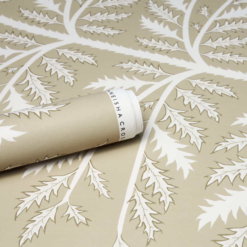 Papier peint Schumacher x Neisha Crosland Thistle, Neutre