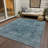Machine Washable Indoor/Outdoor Xhevrie Blue Rug-784008434