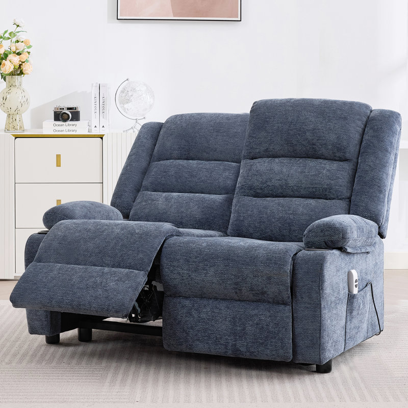Fauteuil inclinable électrique 52 pouces, Chenille bleu